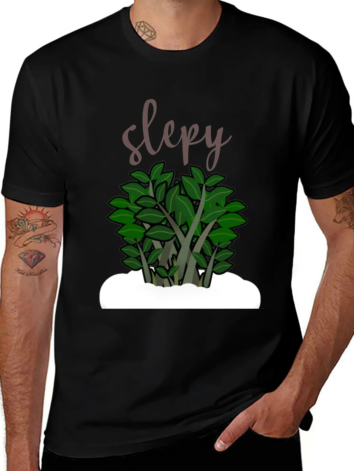 Zzplant Is Slepy Classic Fit Graphic Tee For Daily Comfort – Unisex Cotton Shirt