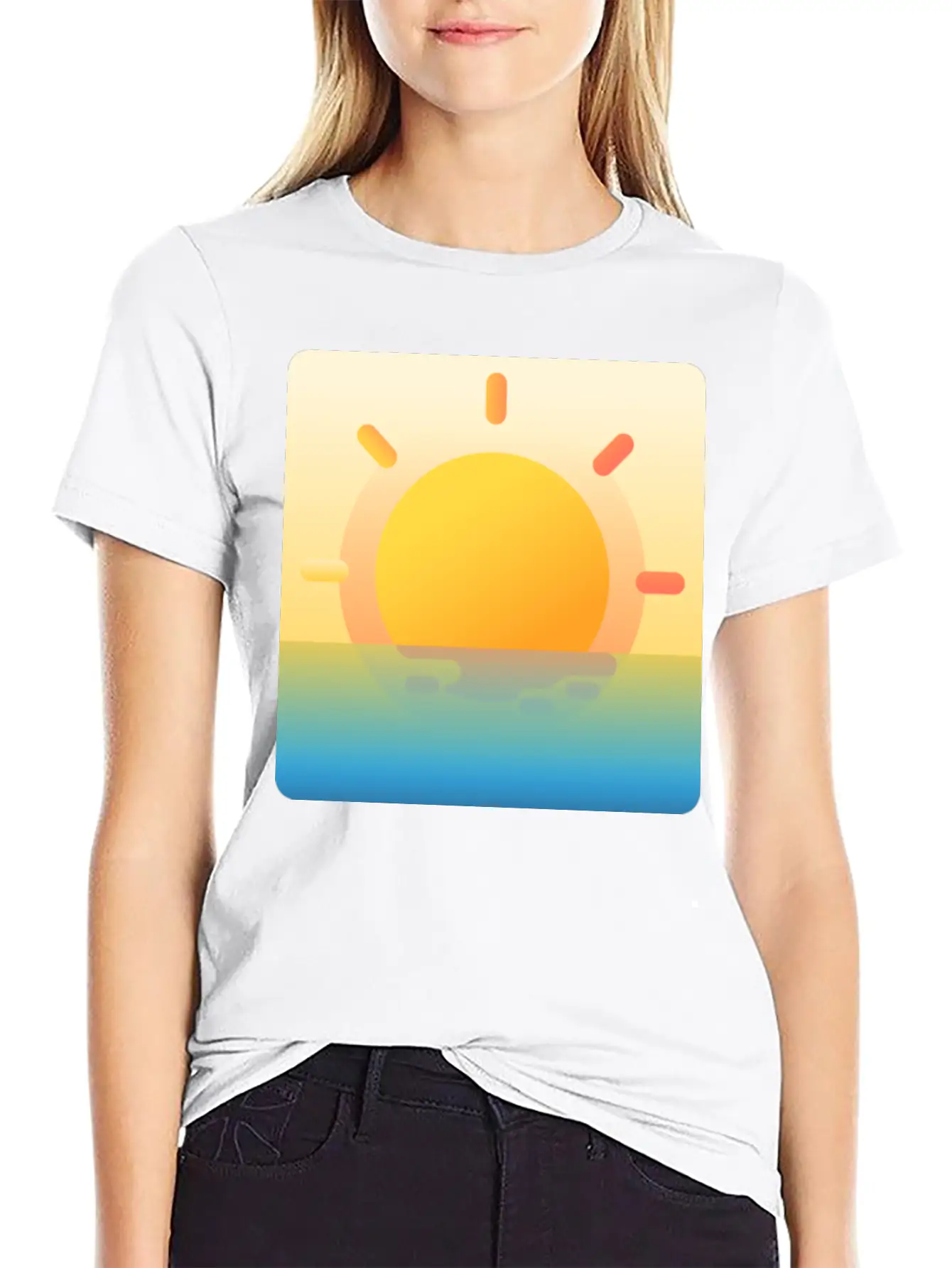 022 Sunrise Unisex Casual T-Shirt – Clean Design For Daily Comfort
