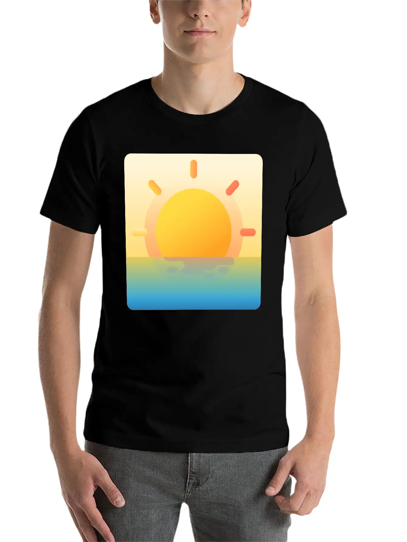 022 Sunrise Unisex Casual T-Shirt – Clean Design For Daily Comfort