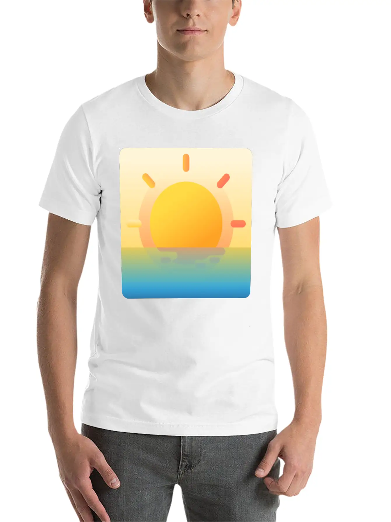 022 Sunrise Unisex Casual T-Shirt – Clean Design For Daily Comfort