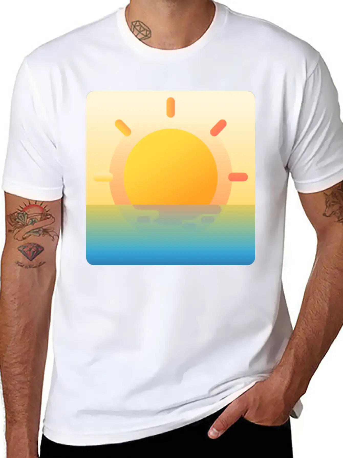 022 Sunrise Unisex Casual T-Shirt – Clean Design For Daily Comfort