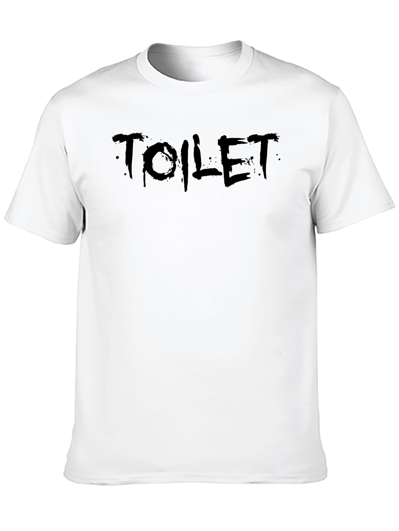 Toilet Humor Graphic T-Shirt - Black