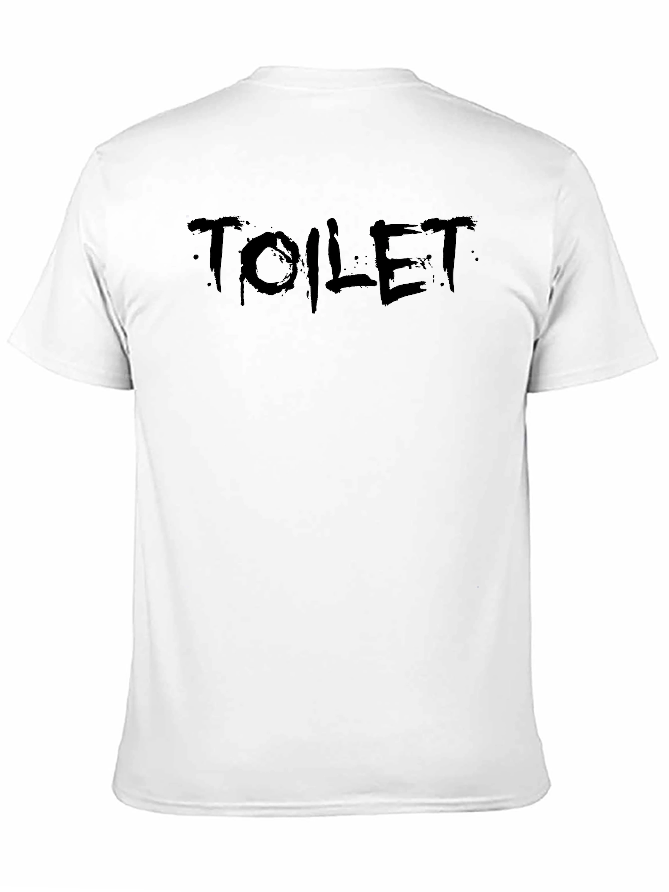 Toilet Humor Graphic T-Shirt - Black