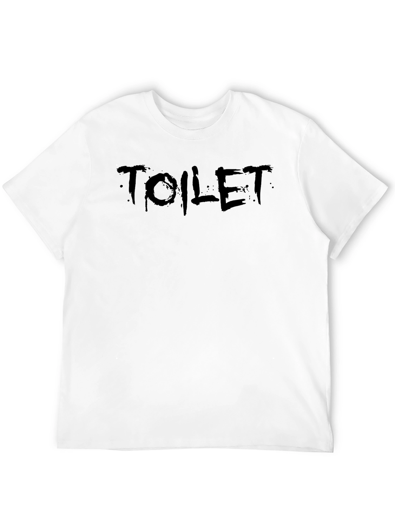Toilet Humor Graphic T-Shirt - Black
