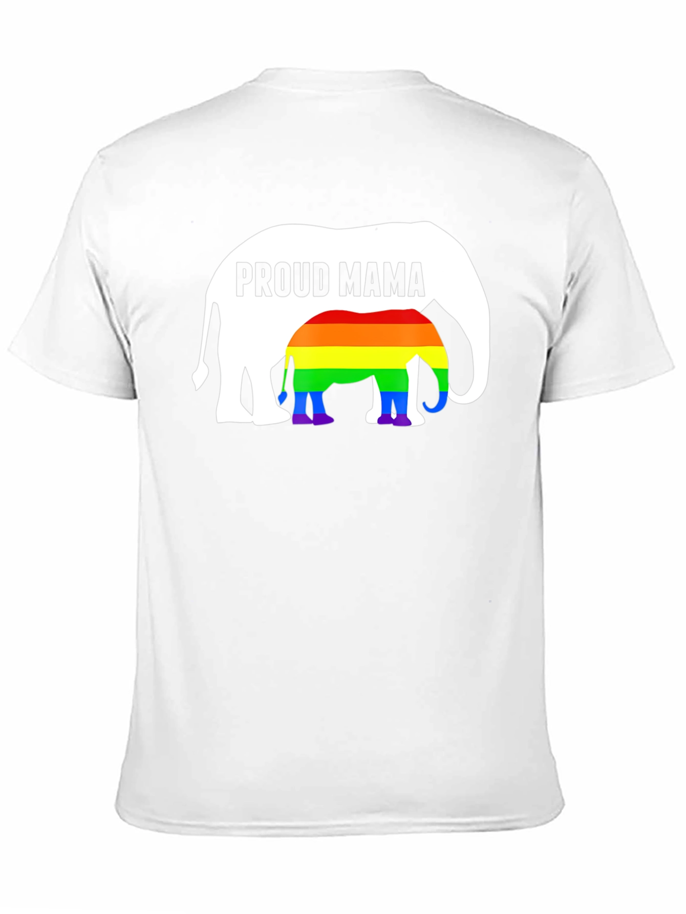 Proud Mama Elephant Rainbow LGBTQ+ T-Shirt