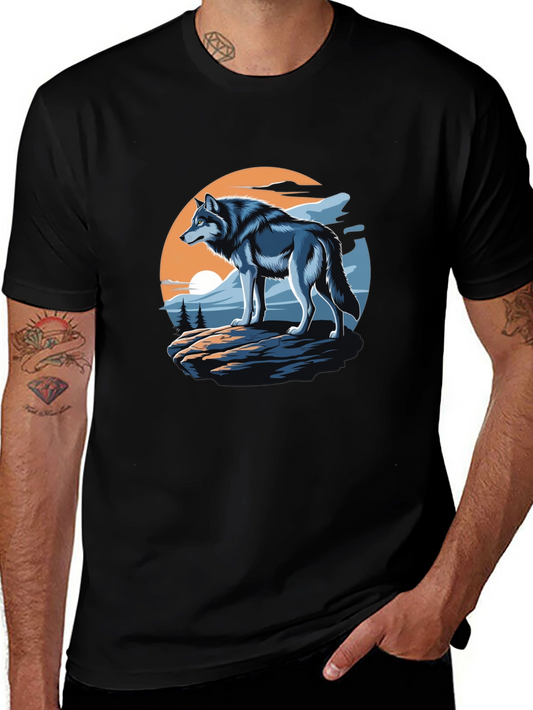Wolf Graphic T-Shirt - Black Animal Tee
