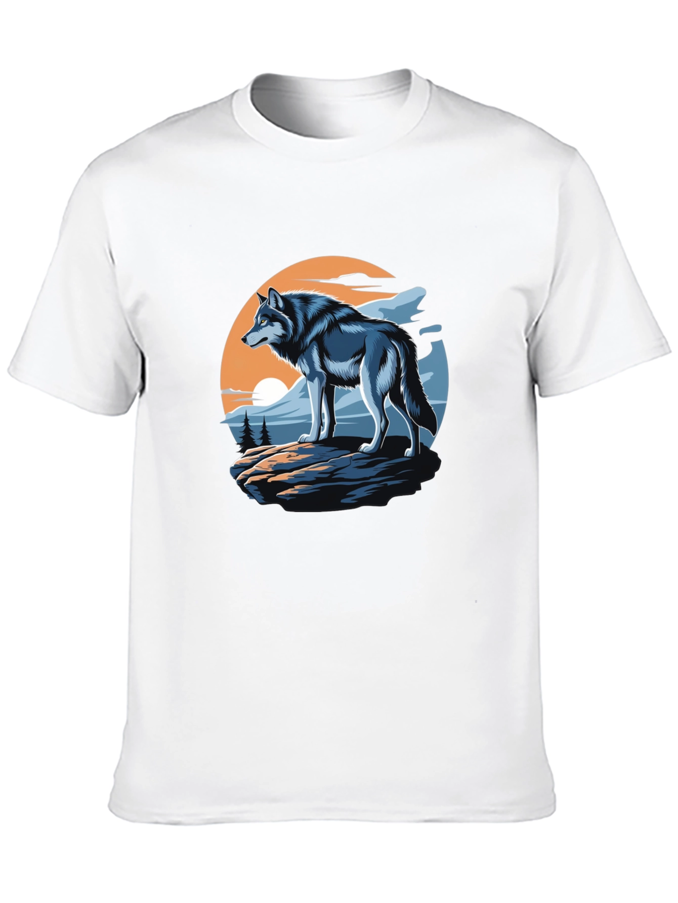 Wolf Graphic T-Shirt - Black Animal Tee