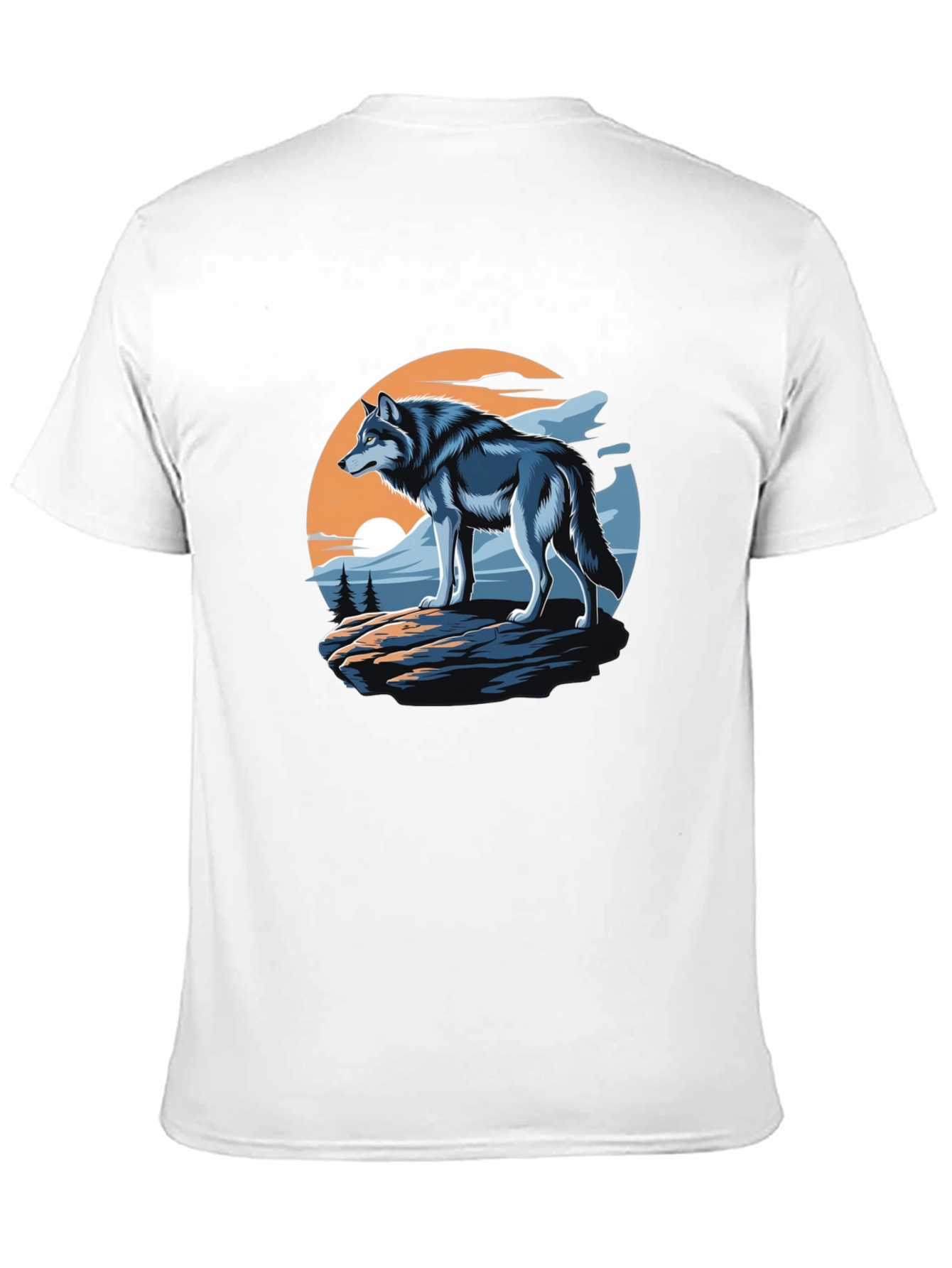 Wolf Graphic T-Shirt - Black Animal Tee