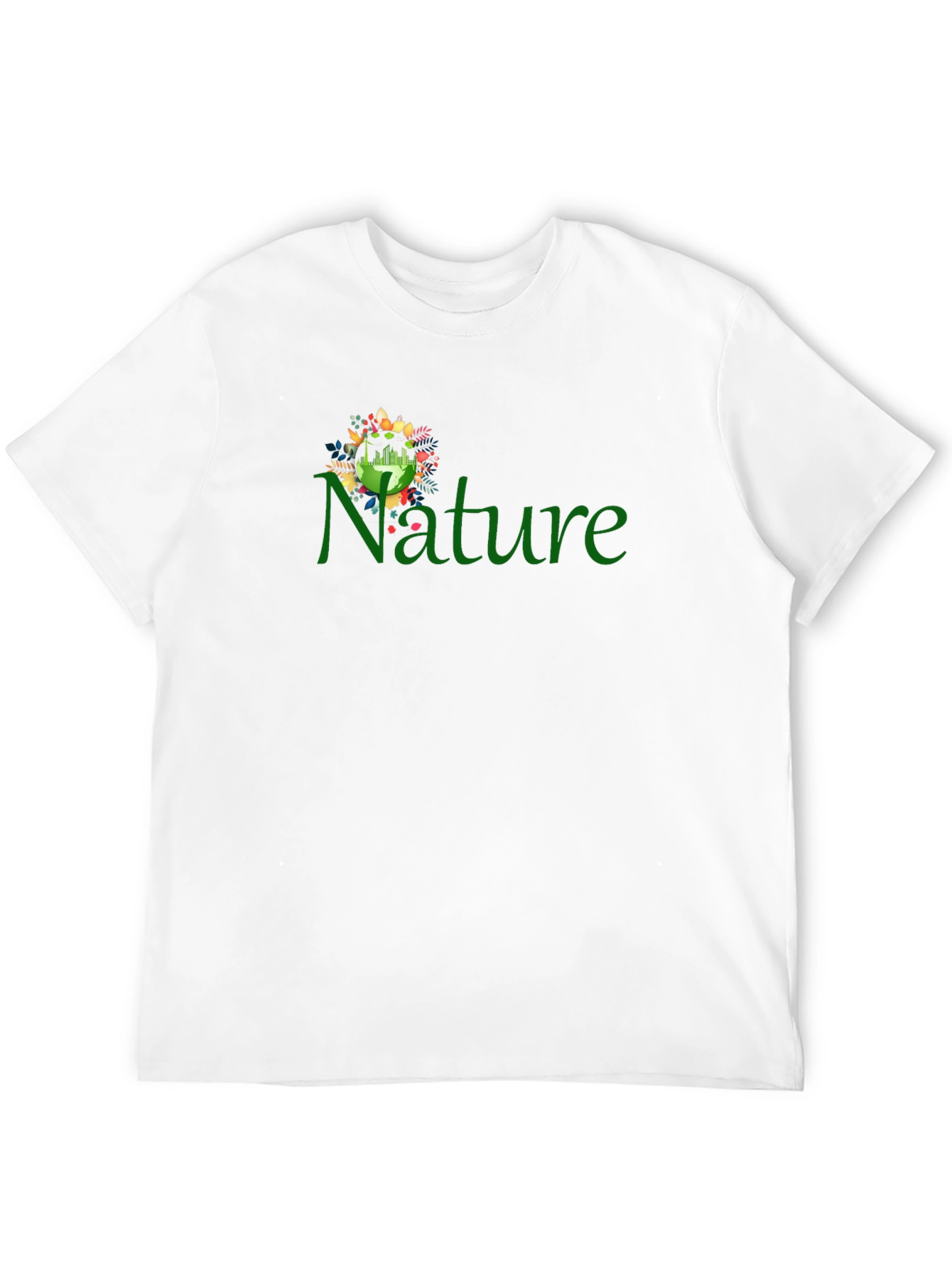 Nature Graphic Print Black T-Shirt