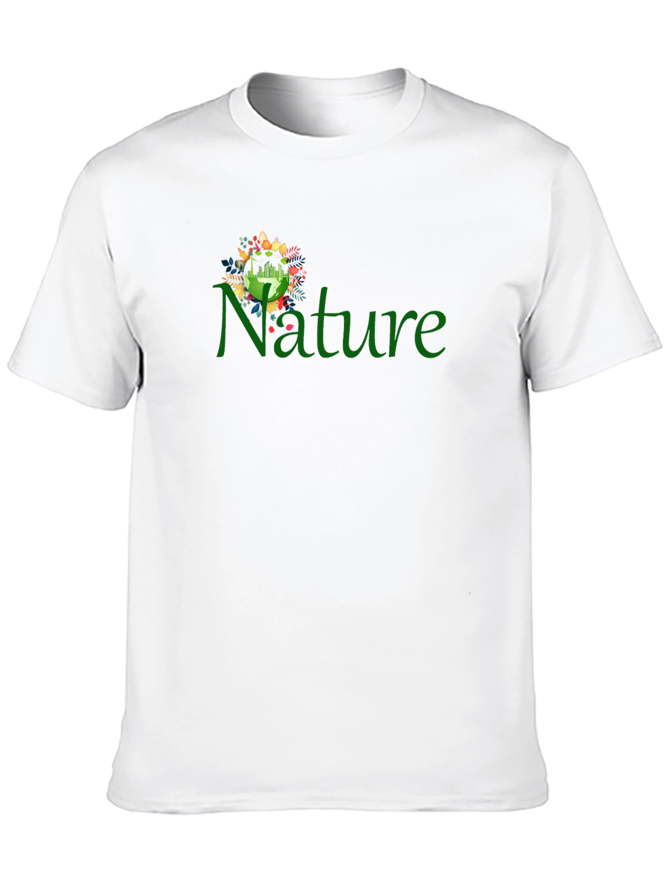 Nature Graphic Print Black T-Shirt