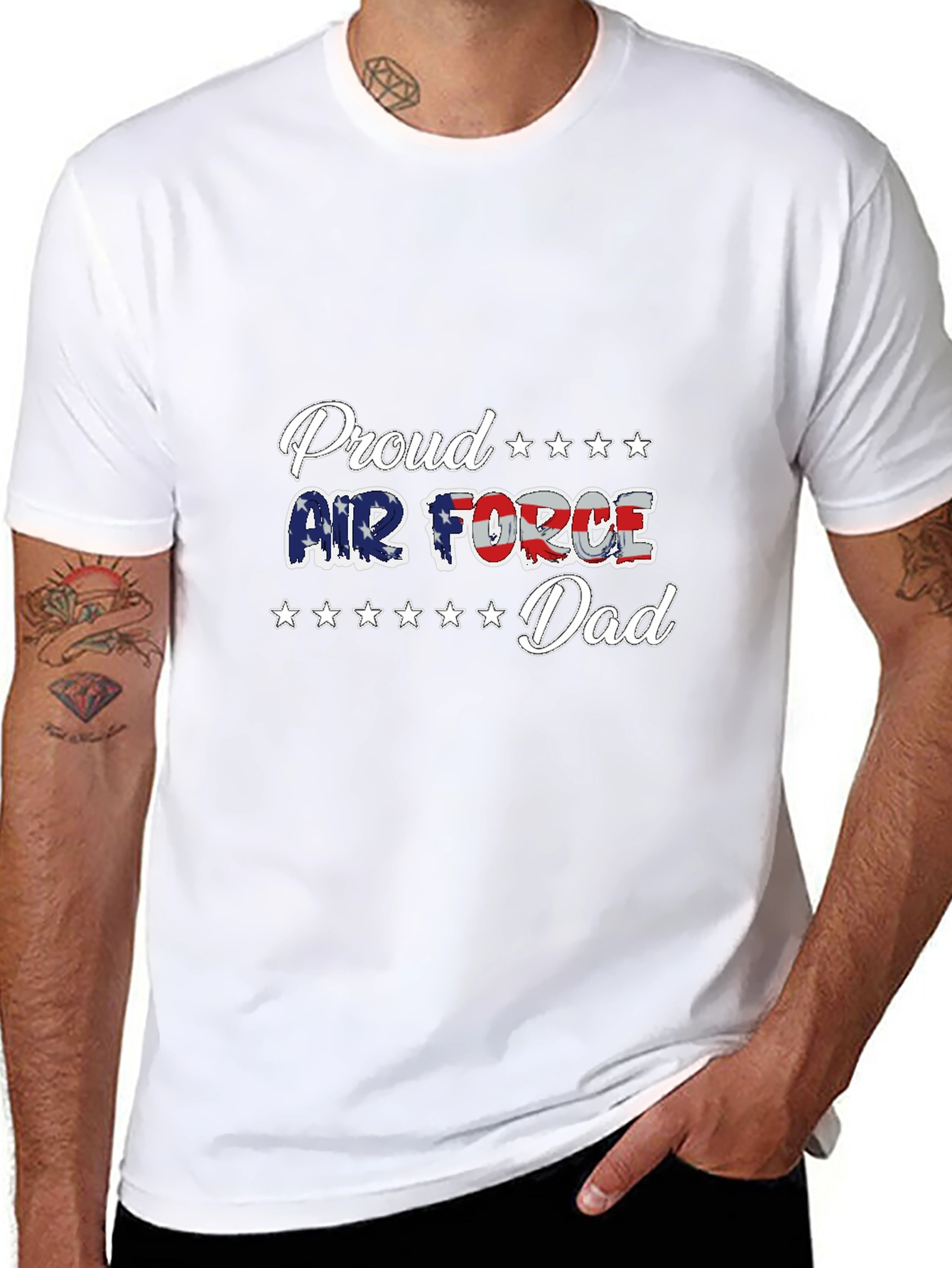 Proud Air Force Dad Graphic T-Shirt
