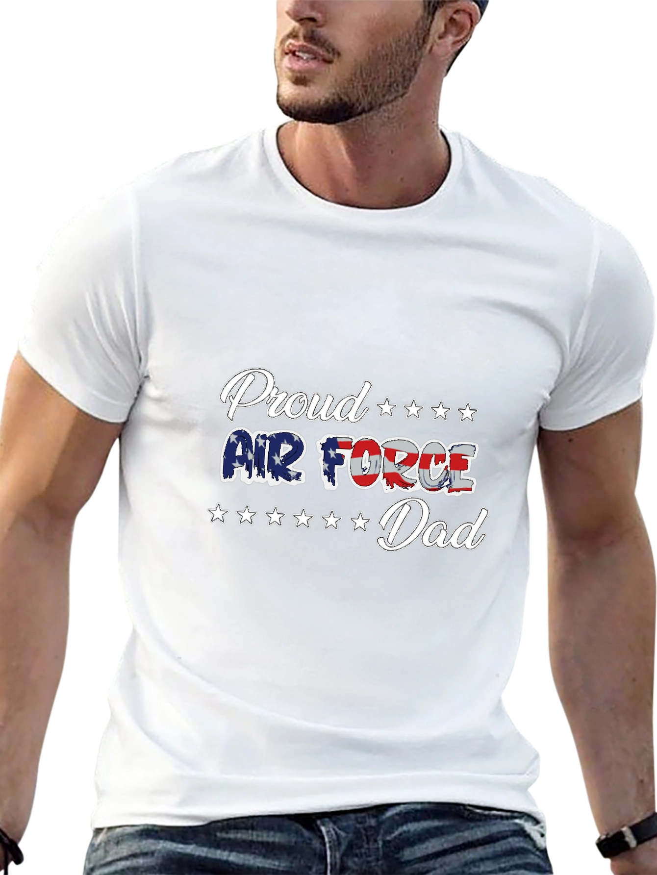 Proud Air Force Dad Graphic T-Shirt
