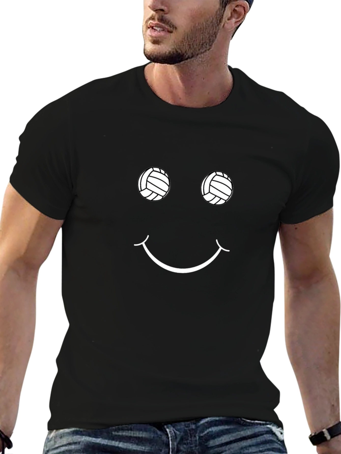 Volleyball Smiley Face Graphic Tee