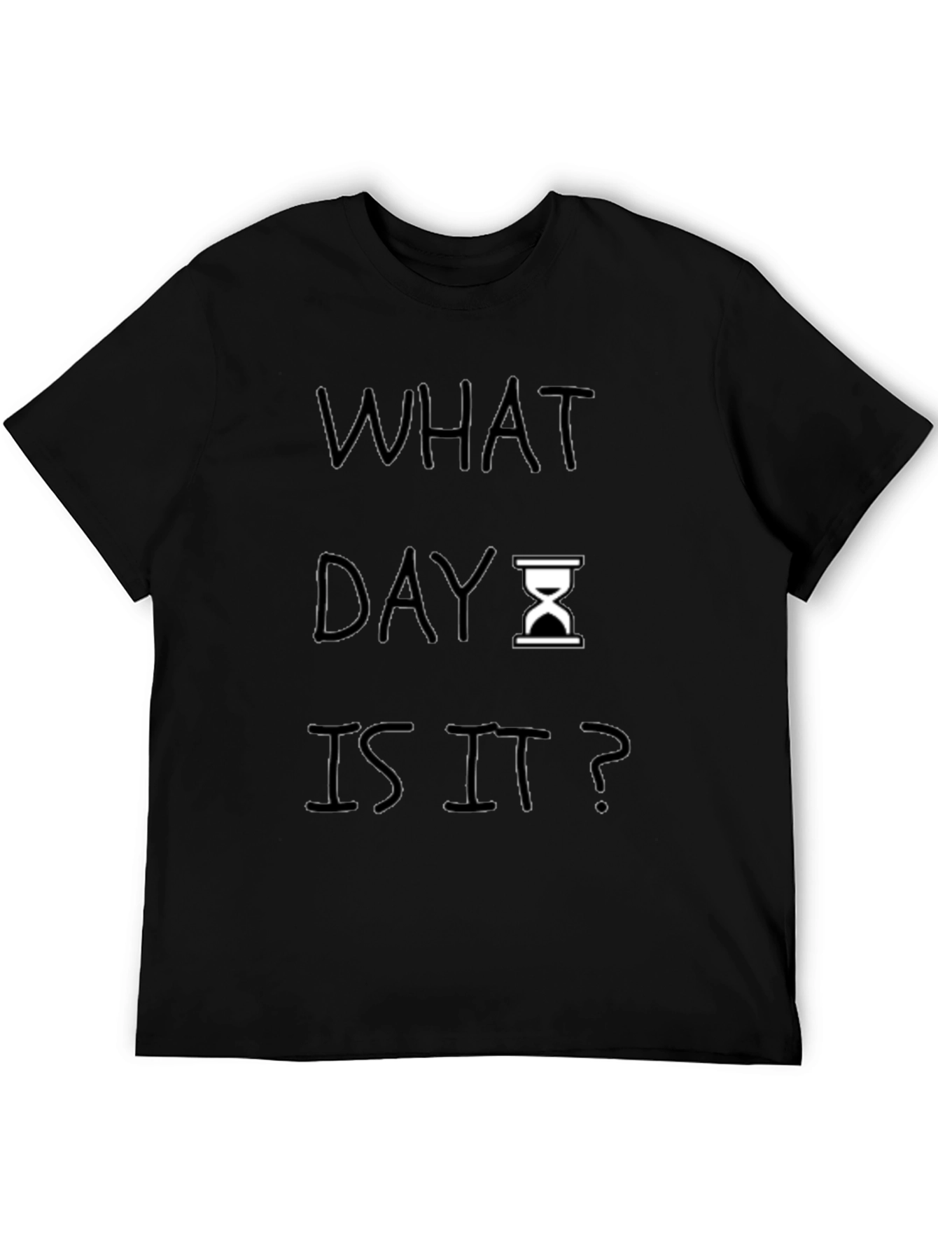 What Day Is It? Mens Black Graphic Tee