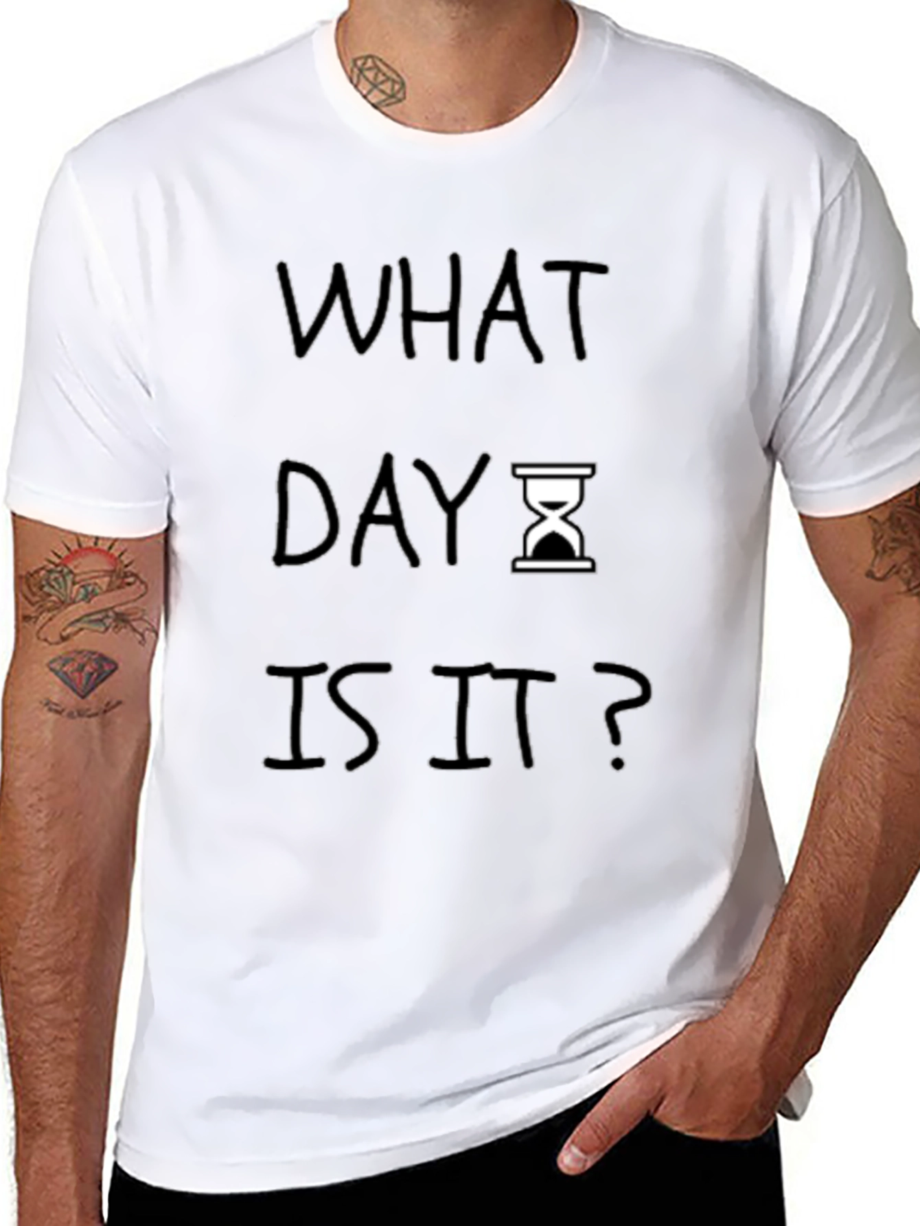 What Day Is It? Mens Black Graphic Tee