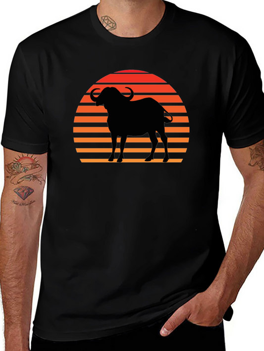 Sunset Buffalo Silhouette Graphic Tee