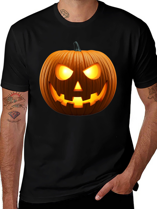 Spooky Pumpkin Halloween Black T-Shirt