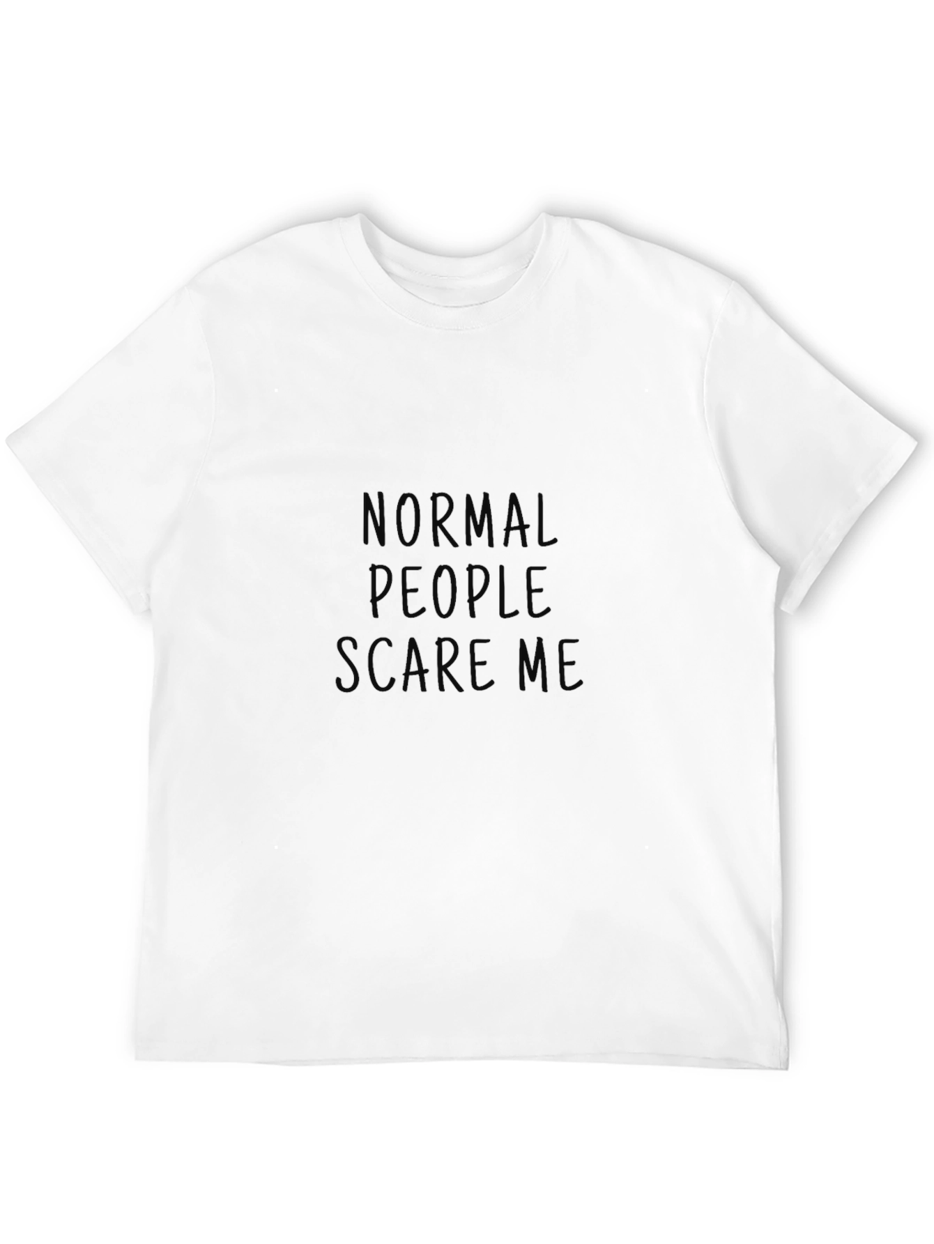 Normal People Scare Me Black Tee