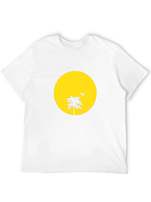 Tropical Sunset Tee - Black Palm Tree Graphic T-Shirt