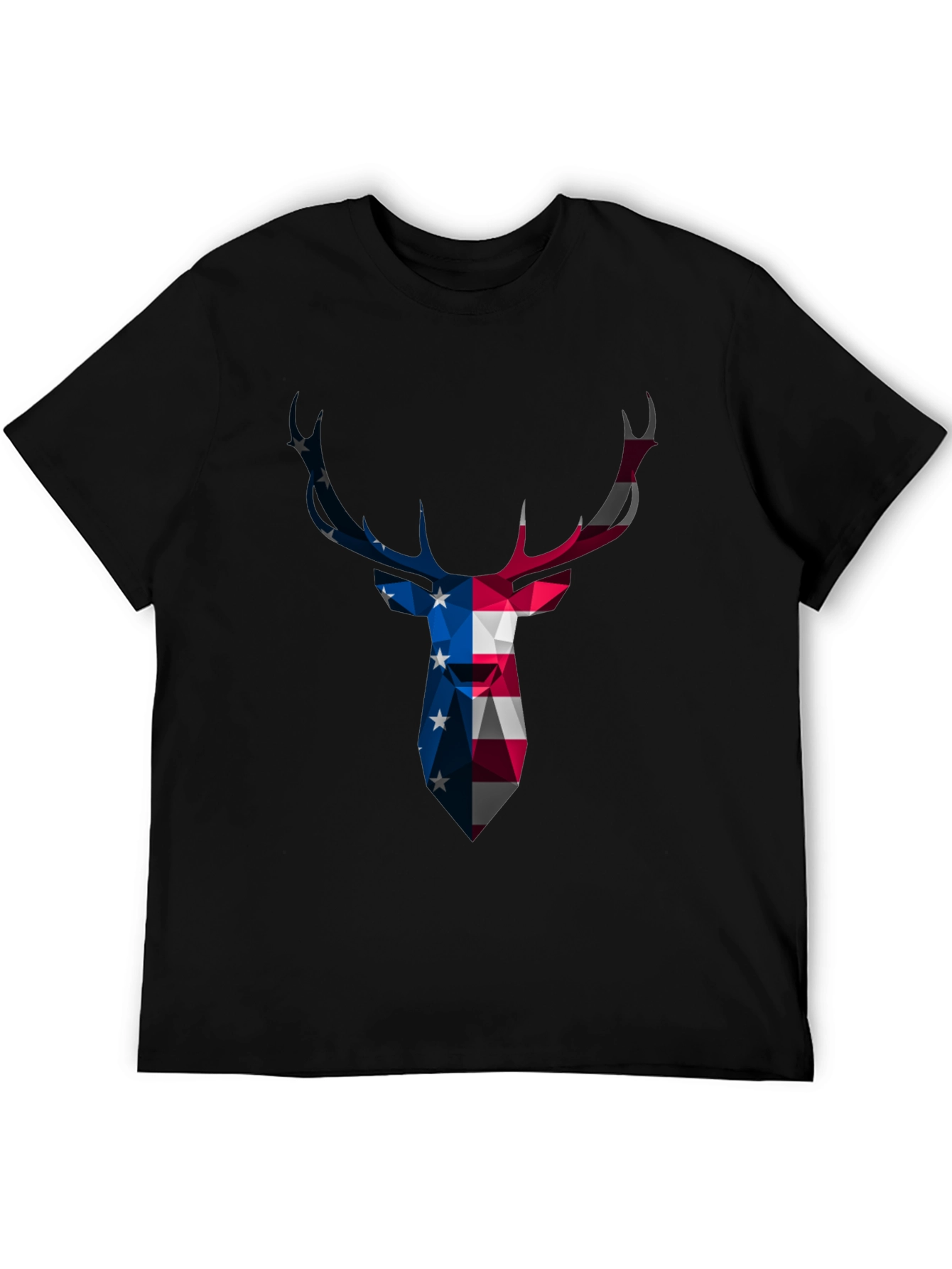 American Flag Deer Head Graphic Tee