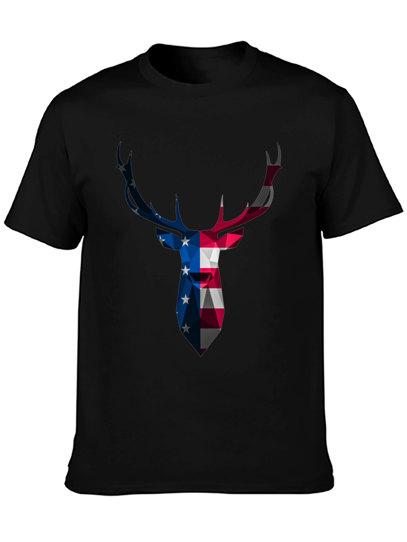 American Flag Deer Head Graphic Tee