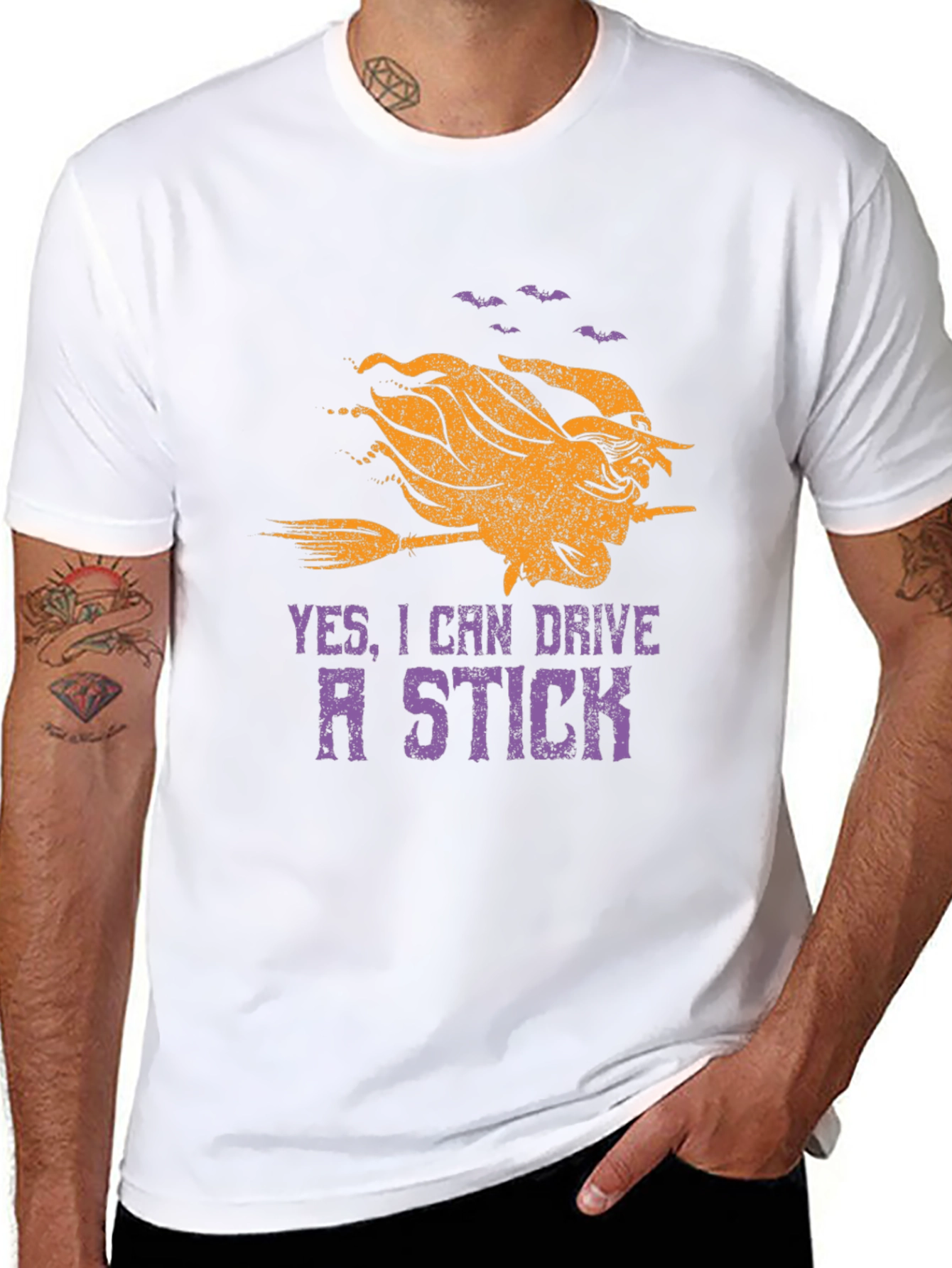 Witch Ride Stick T-Shirt Halloween Tee
