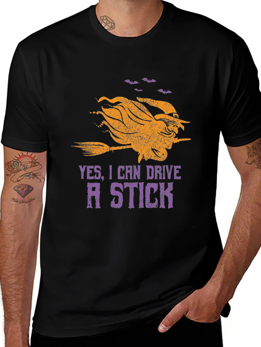 Witch Ride Stick T-Shirt Halloween Tee