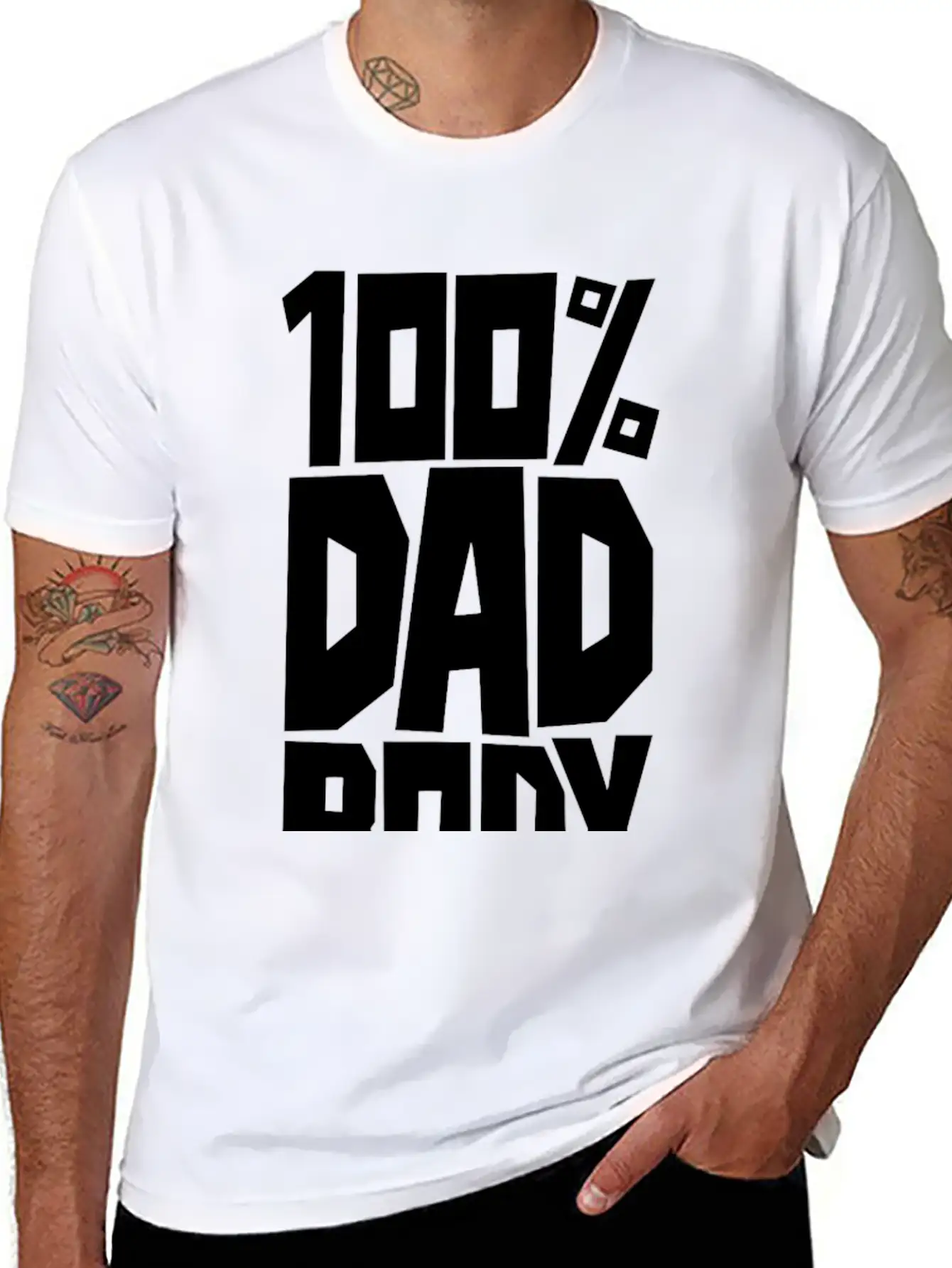 100 Dad Body Modern Fit Casual T-Shirt – Clean And Versatile Design