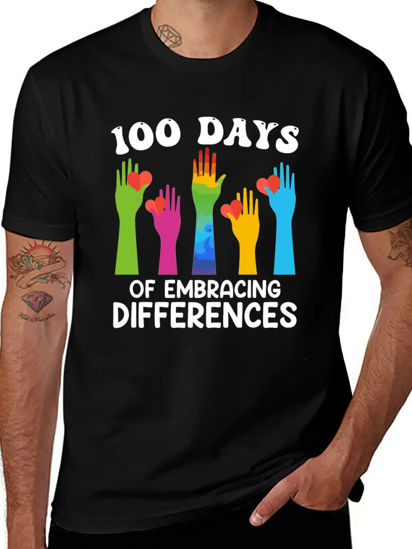 100 Days Of Embracing Differences Soft Cotton Short Sleeve Tee – Unisex Wardrobe Staple