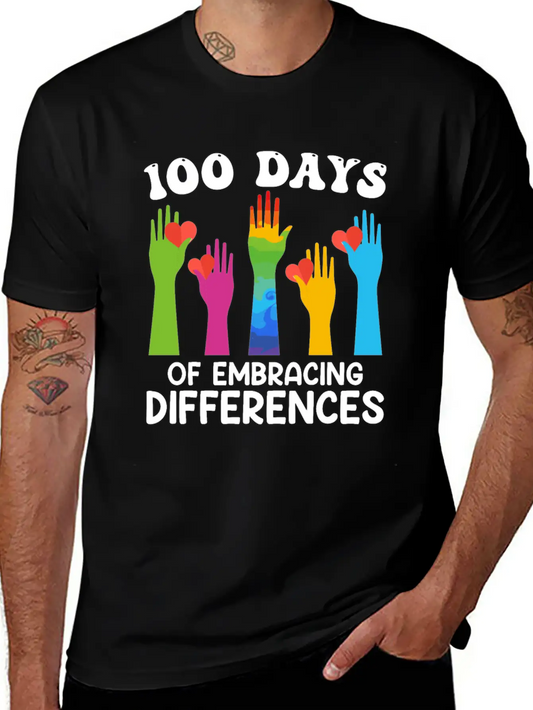 100 Days Of Embracing Differences Soft Cotton Short Sleeve Tee – Unisex Wardrobe Staple