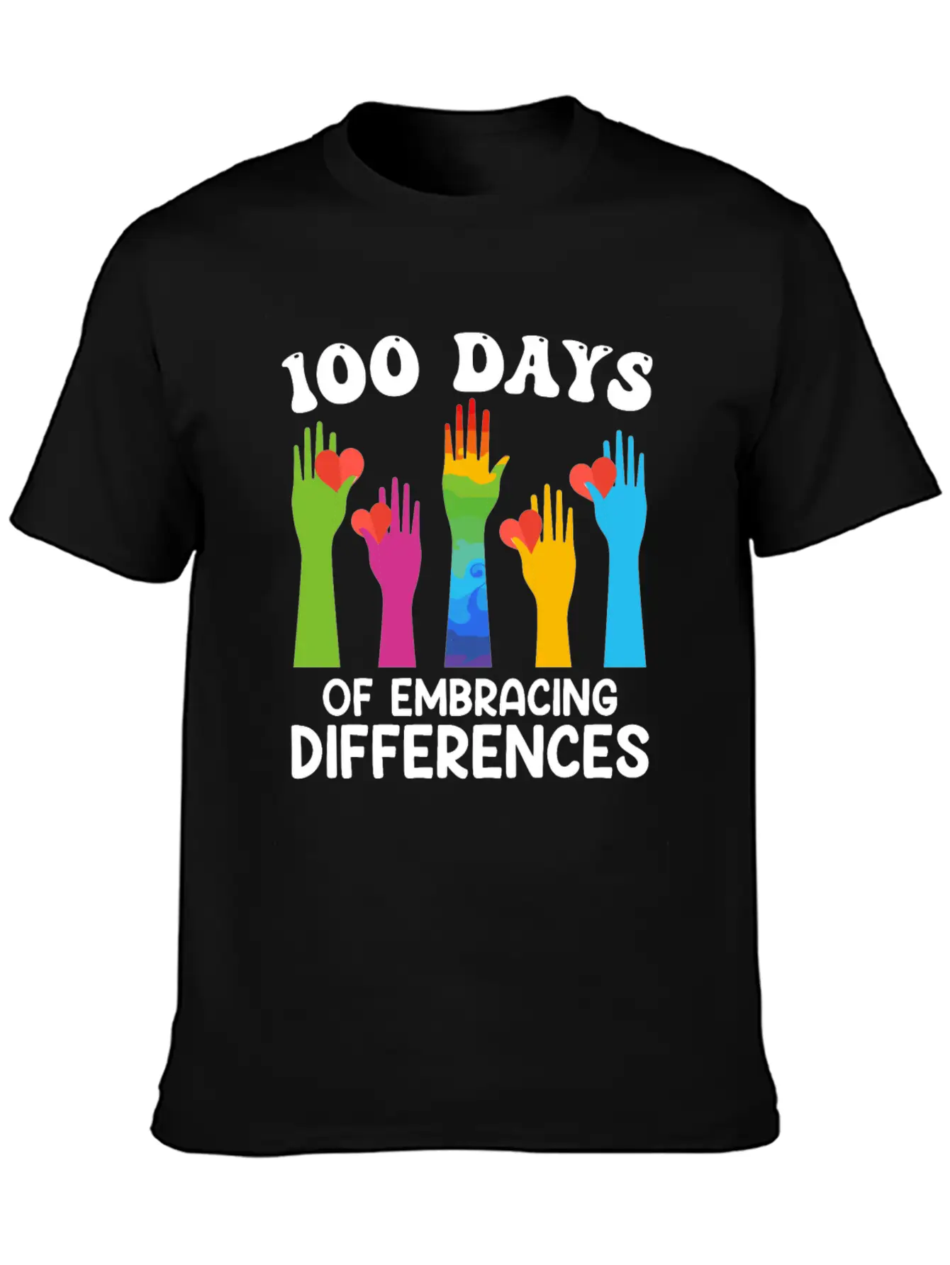 100 Days Of Embracing Differences Soft Cotton Short Sleeve Tee – Unisex Wardrobe Staple