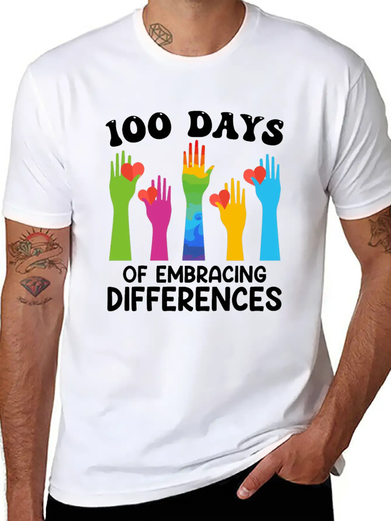 100 Days Of Embracing Differences Soft Cotton Short Sleeve Tee – Unisex Wardrobe Staple