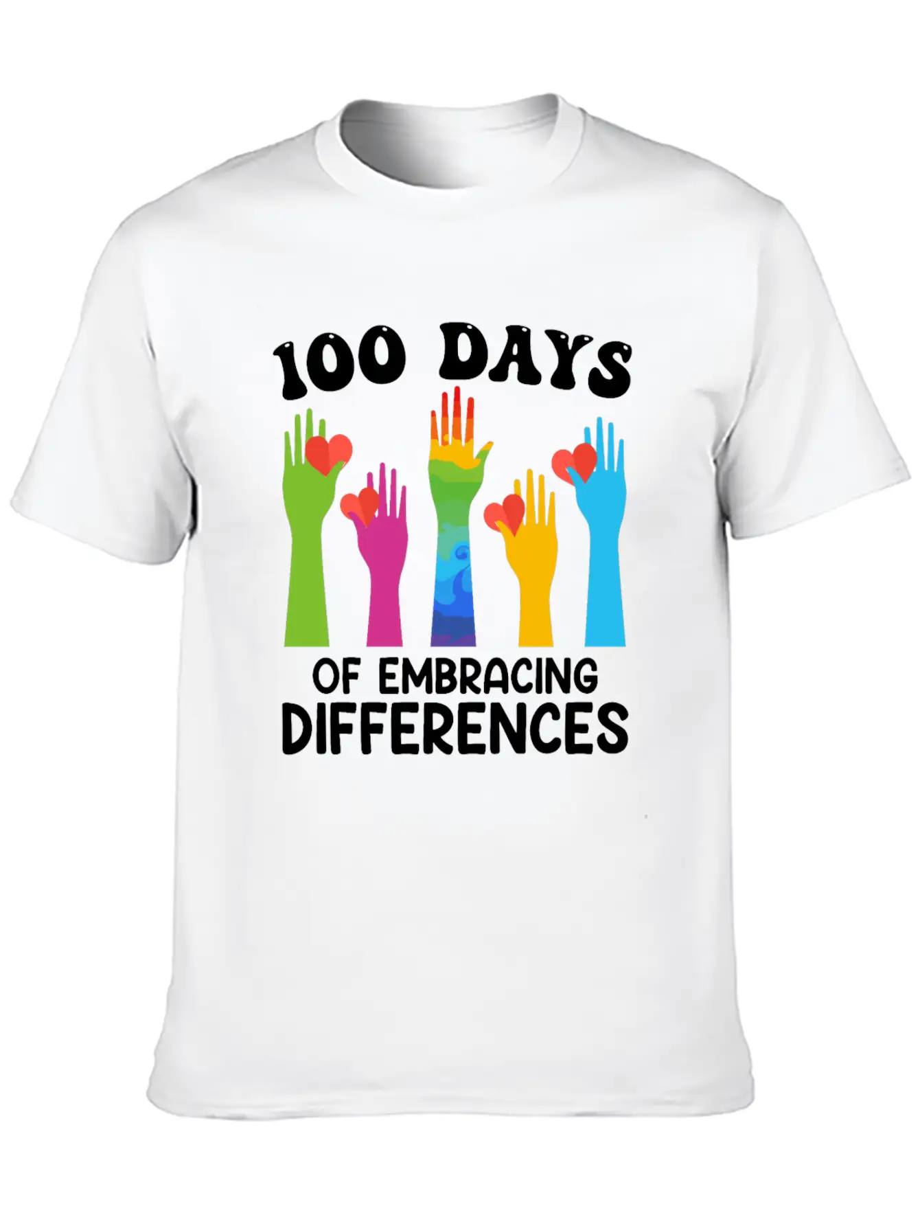 100 Days Of Embracing Differences Soft Cotton Short Sleeve Tee – Unisex Wardrobe Staple