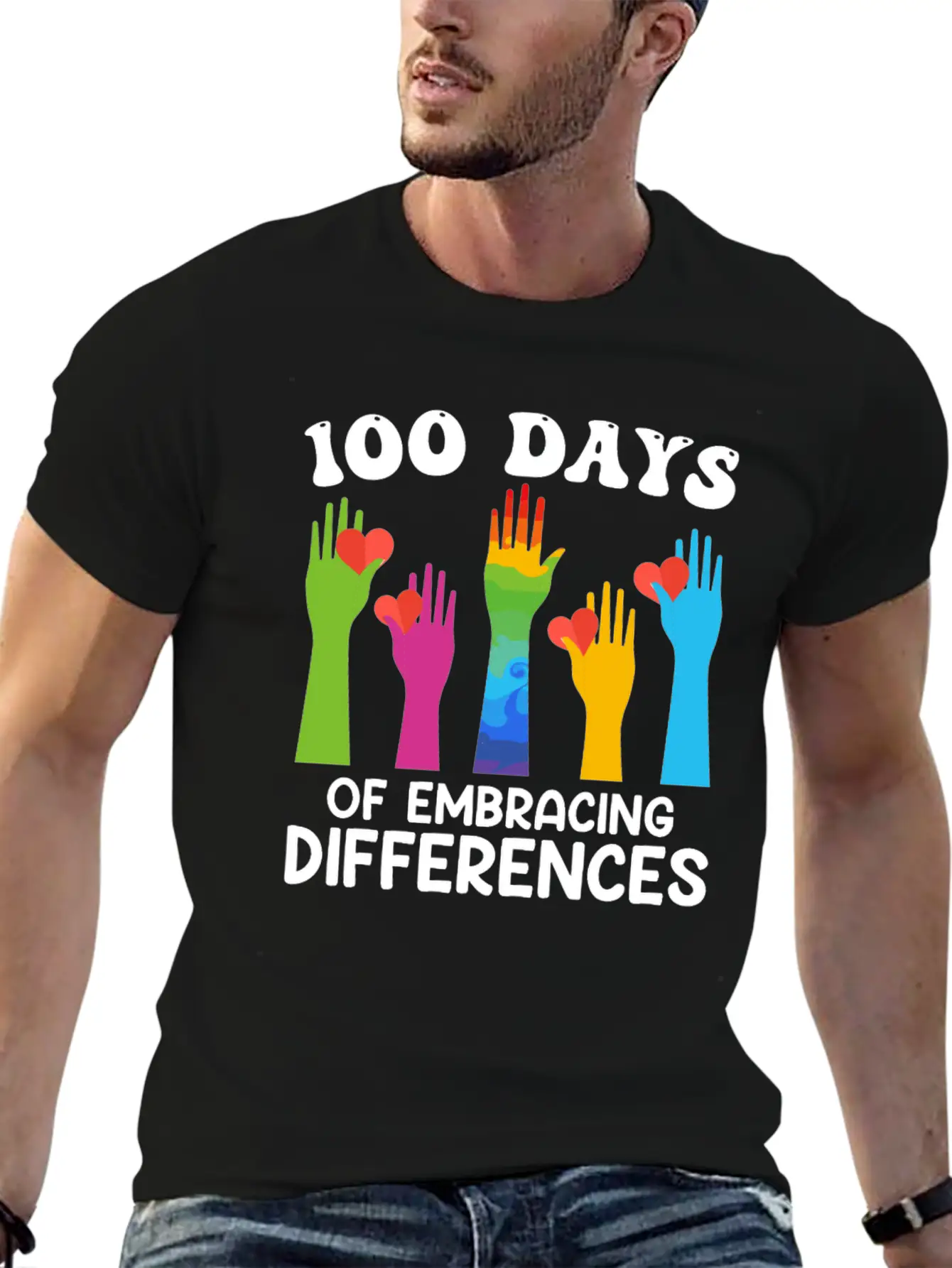 100 Days Of Embracing Differences Soft Cotton Short Sleeve Tee – Unisex Wardrobe Staple