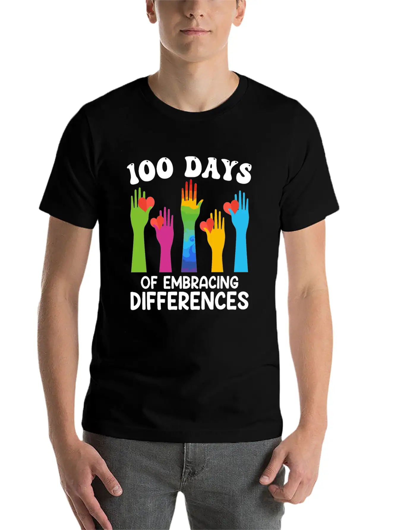 100 Days Of Embracing Differences Soft Cotton Short Sleeve Tee – Unisex Wardrobe Staple