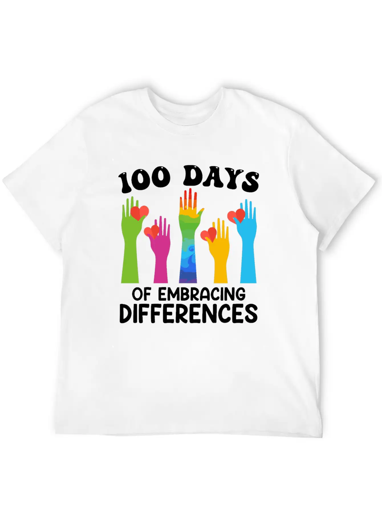 100 Days Of Embracing Differences Soft Cotton Short Sleeve Tee – Unisex Wardrobe Staple