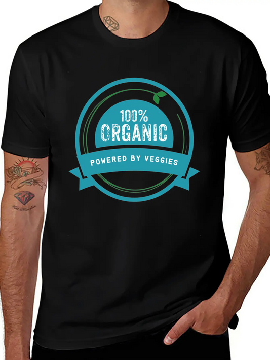 100% Organic. Powered By Veggies. Modern Fit Casual T-Shirt – Clean And Versatile Design