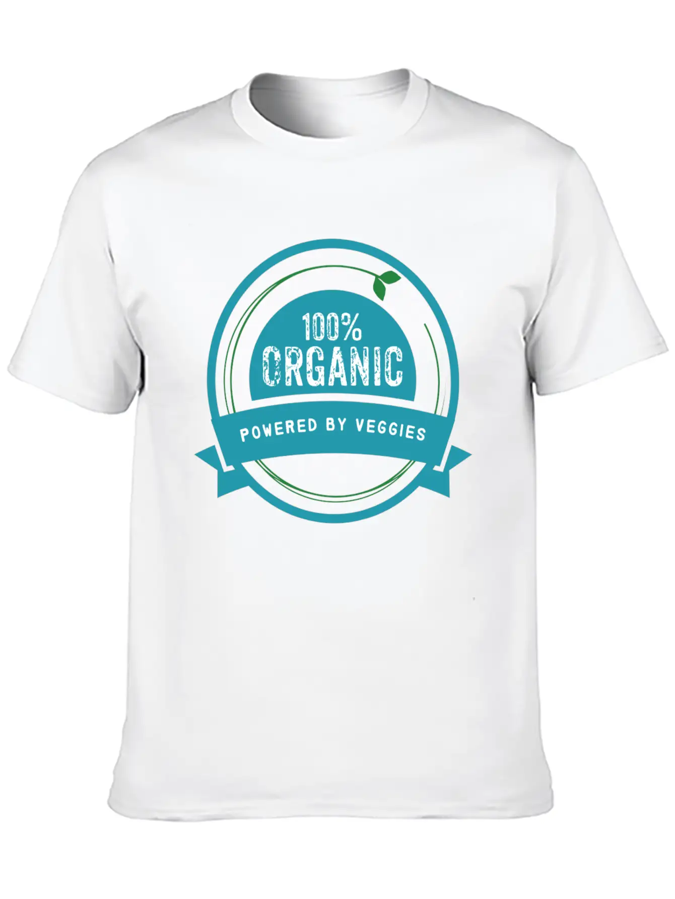 100% Organic. Powered By Veggies. Modern Fit Casual T-Shirt – Clean And Versatile Design