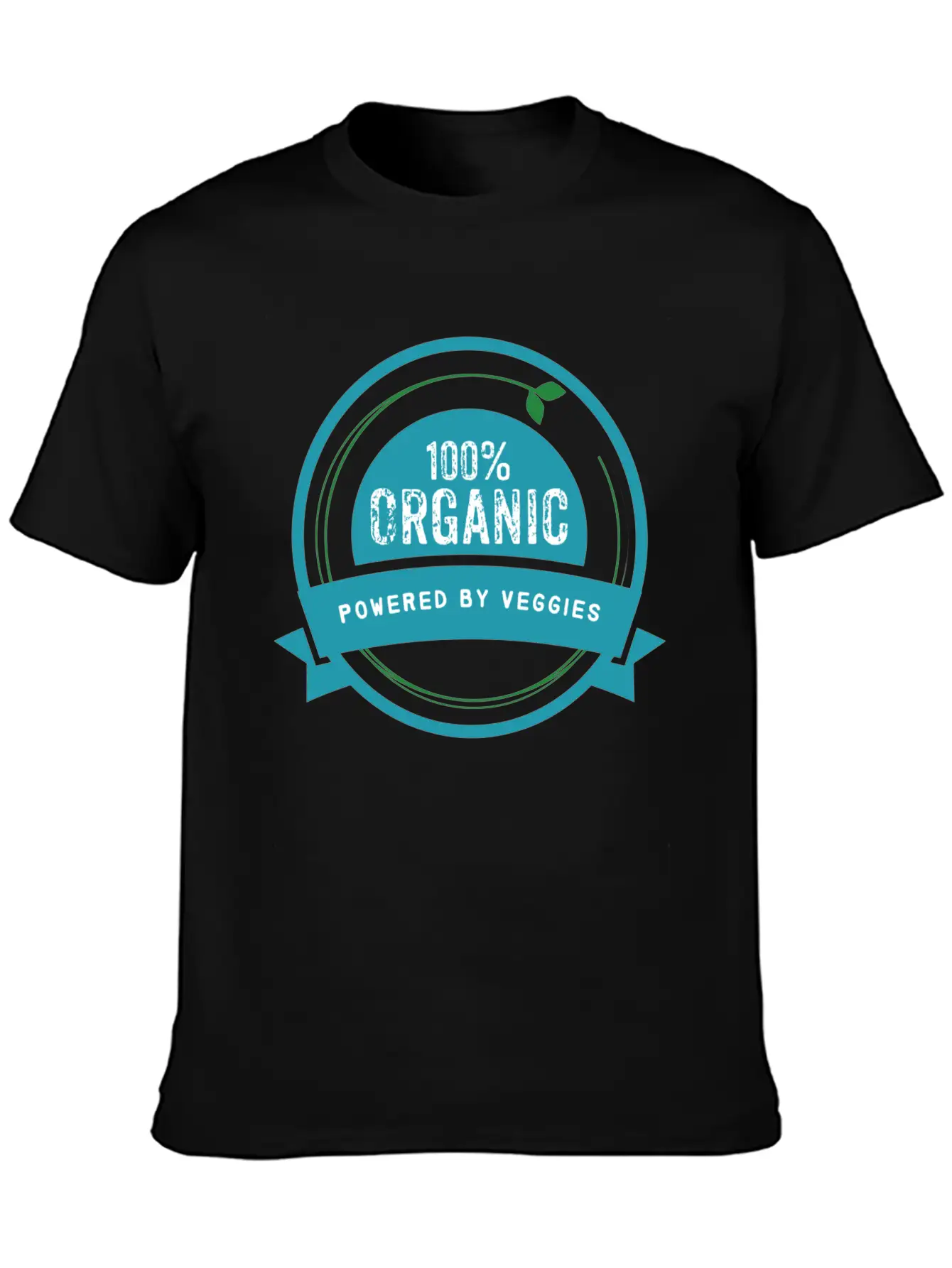 100% Organic. Powered By Veggies. Modern Fit Casual T-Shirt – Clean And Versatile Design