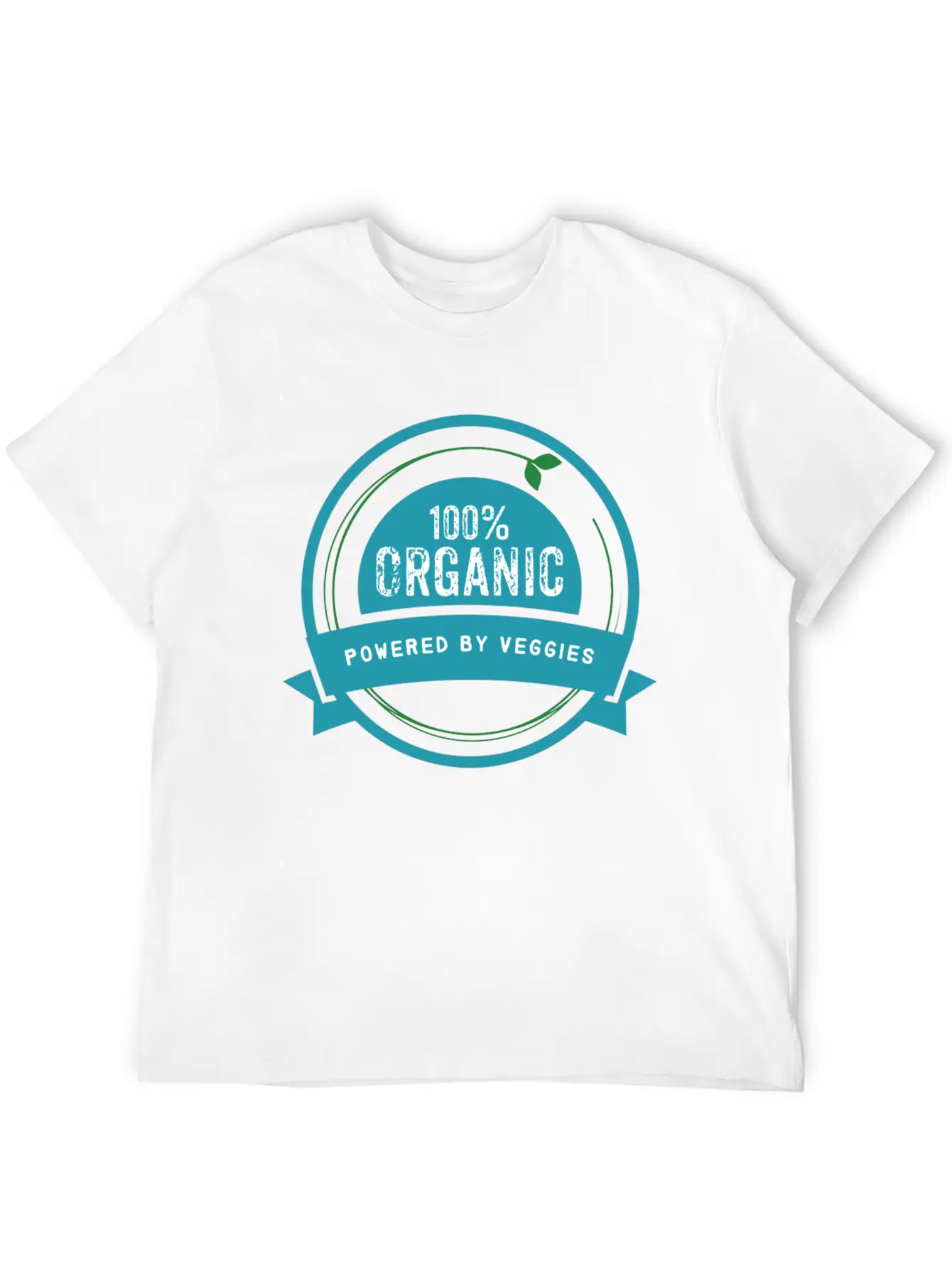 100% Organic. Powered By Veggies. Modern Fit Casual T-Shirt – Clean And Versatile Design