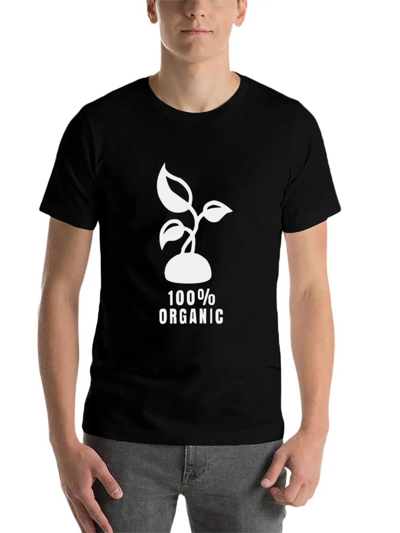 100% Organic Stylish Everyday T-Shirt – Unisex Basic Cotton Tee
