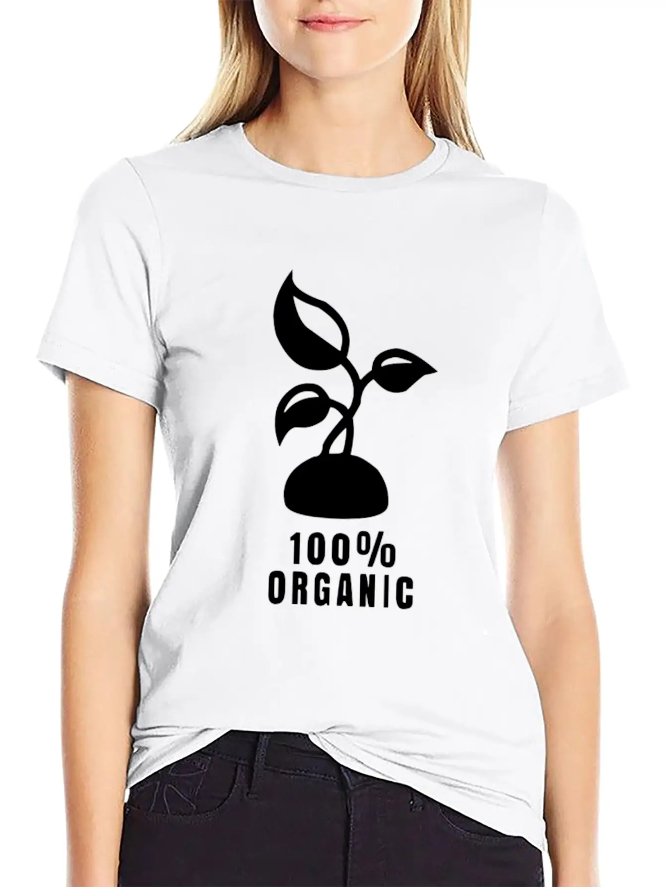 100% Organic Stylish Everyday T-Shirt – Unisex Basic Cotton Tee