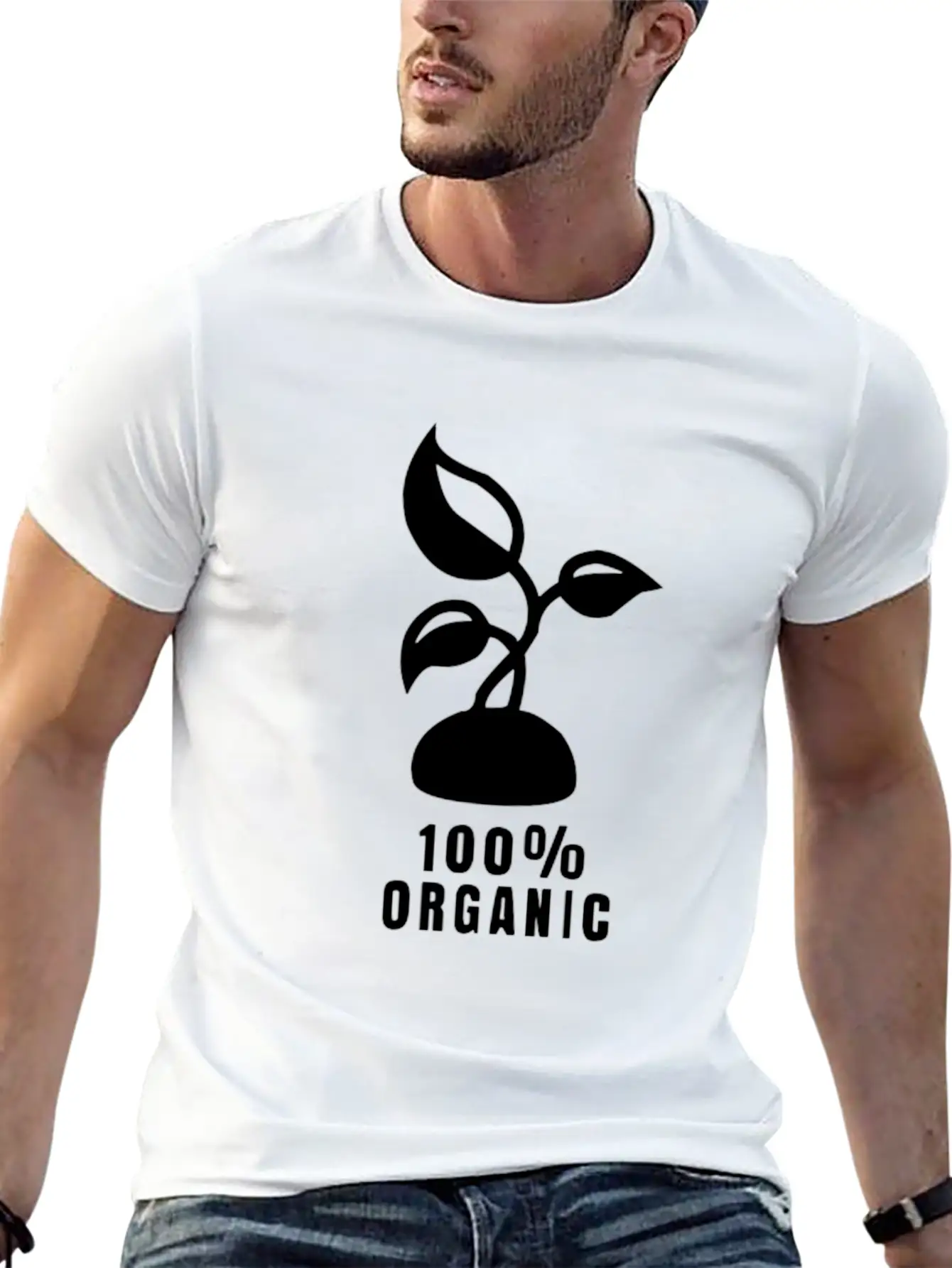 100% Organic Stylish Everyday T-Shirt – Unisex Basic Cotton Tee