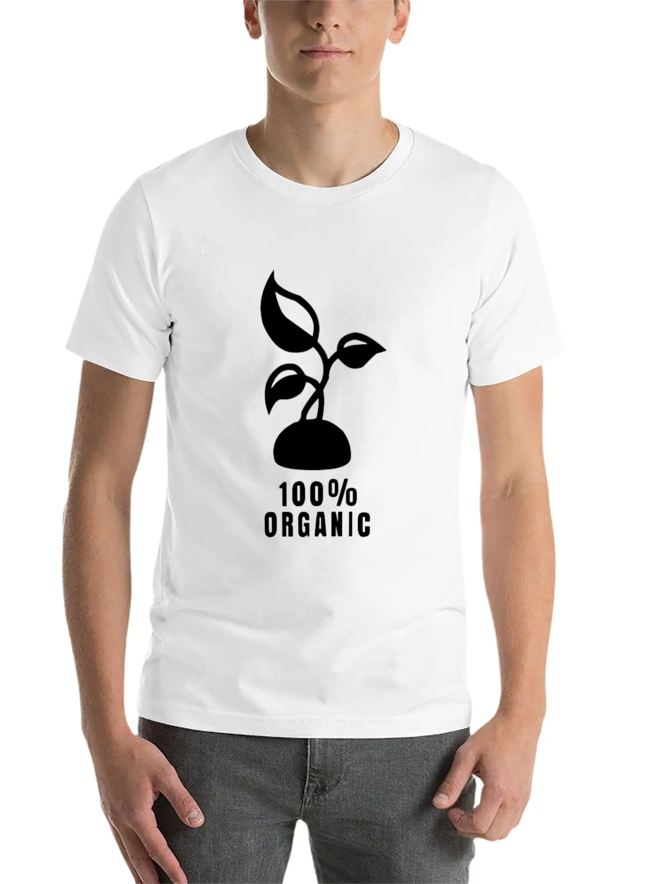 100% Organic Stylish Everyday T-Shirt – Unisex Basic Cotton Tee