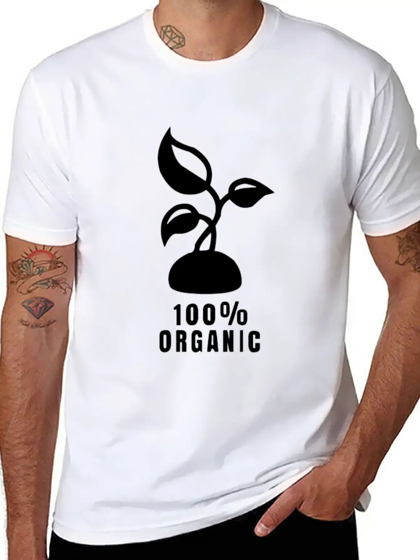 100% Organic Stylish Everyday T-Shirt – Unisex Basic Cotton Tee