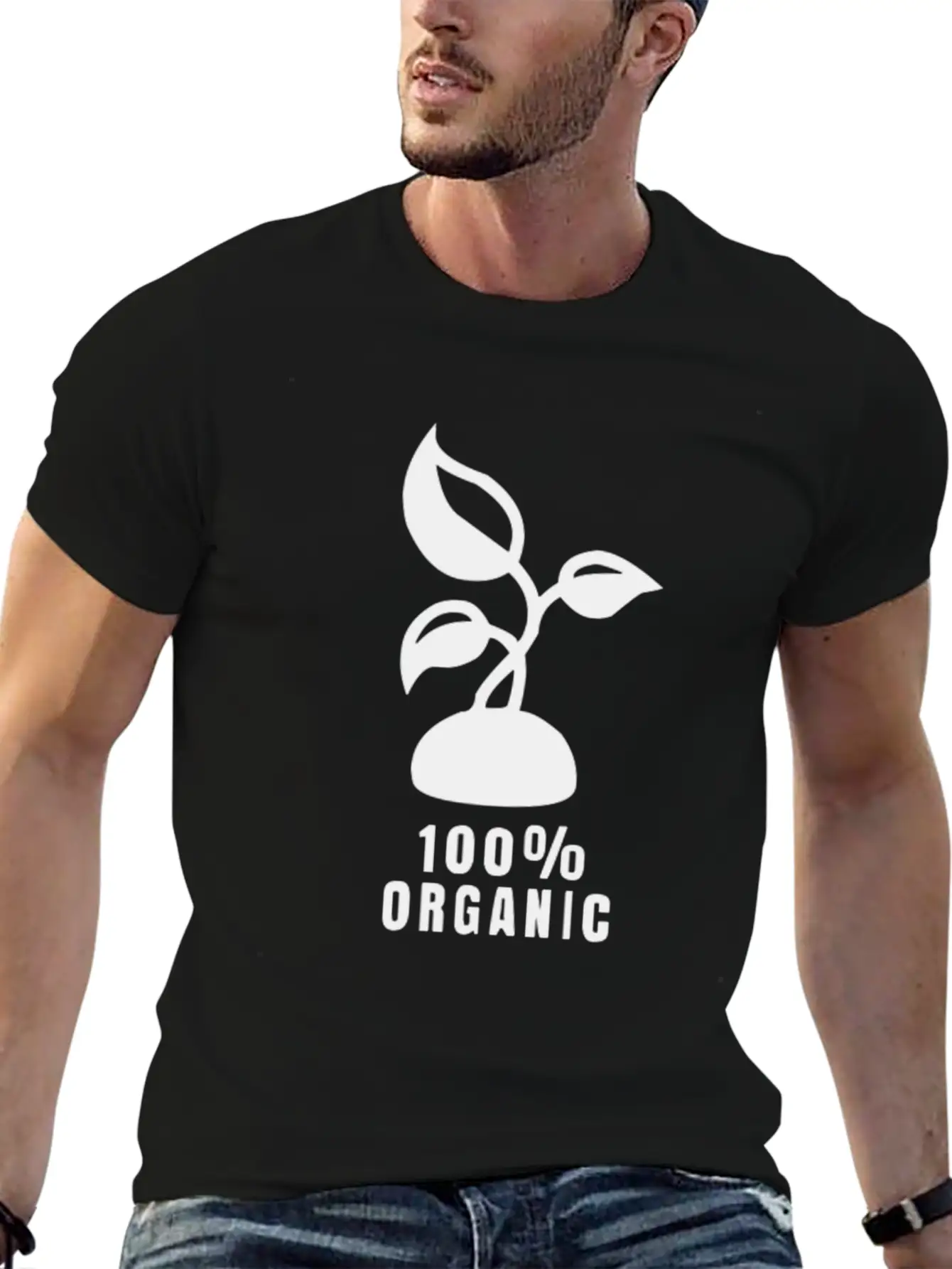 100% Organic Stylish Everyday T-Shirt – Unisex Basic Cotton Tee