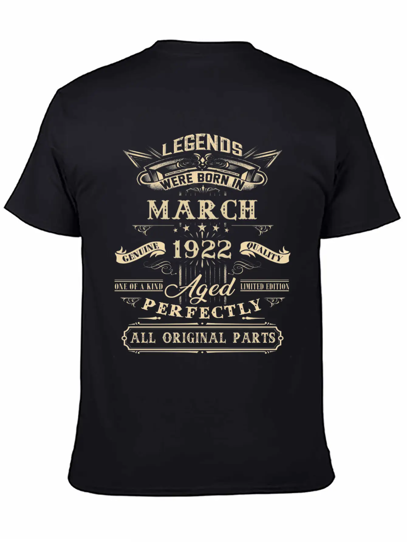 100Th For Legends Born March 1922 100 Yr Old Lightweight Cotton T-Shirt – Daily Comfort Graphic Shirt