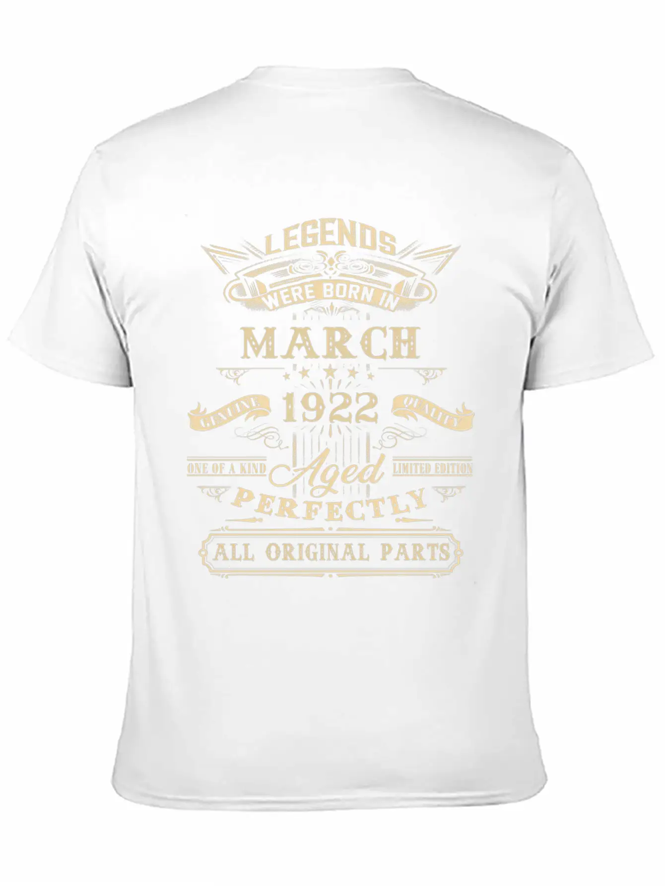 100Th For Legends Born March 1922 100 Yr Old Lightweight Cotton T-Shirt – Daily Comfort Graphic Shirt