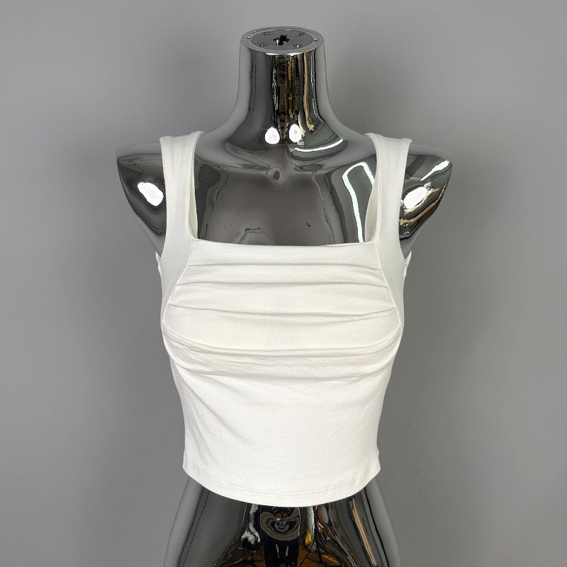Women's Square Neck Bralette Versatile Short Strapless Crop Top