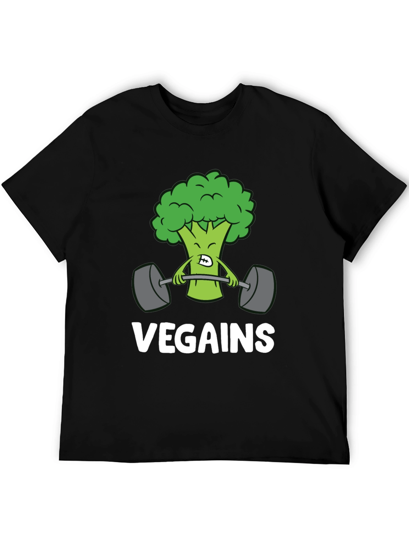 Vegan Gains Broccoli Weightlifting T-Shirt